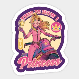 How I Princess - Powerful Video Game Biker Sticker